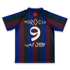 Custom Embroidery Sublimation Striped Retro Football Jersey