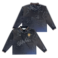 Custom High Quality Sublimation Embroidery Long Sleeve Football Jersey