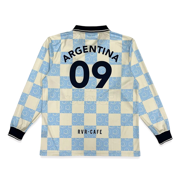 Custom Streetwear Sublimated Patchwork Embroidery Long Sleeve Vintage Football Jersey