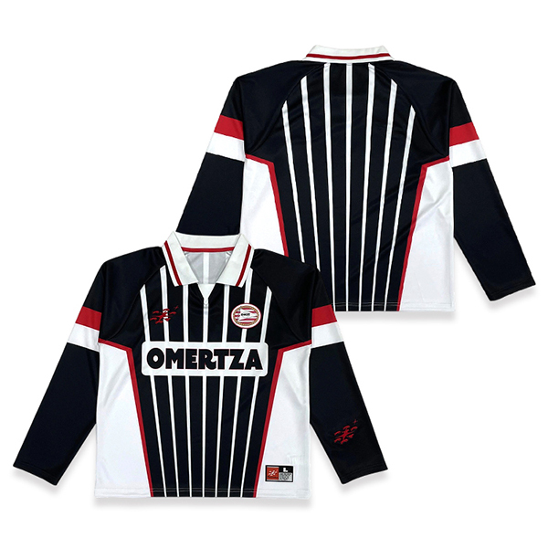 Custom Sublimated Embroidery Patchwork Long Sleeve Vintage Football Jersey