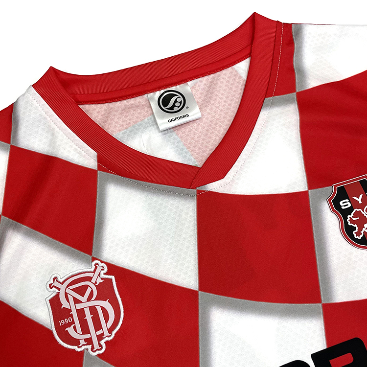 Custom Sublimation Soccer Shirts Heat Pressed Football Jersey