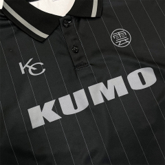 Long Sleeve Soccer Jersey Polo Neck Design Sublimation Printing Sportswear