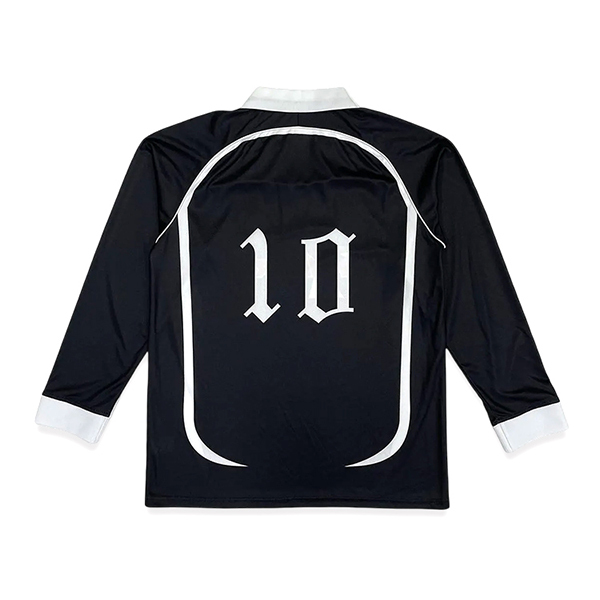 Embroidery Logo Sublimation Design Retro Fashion Long Sleeve Football Jersey