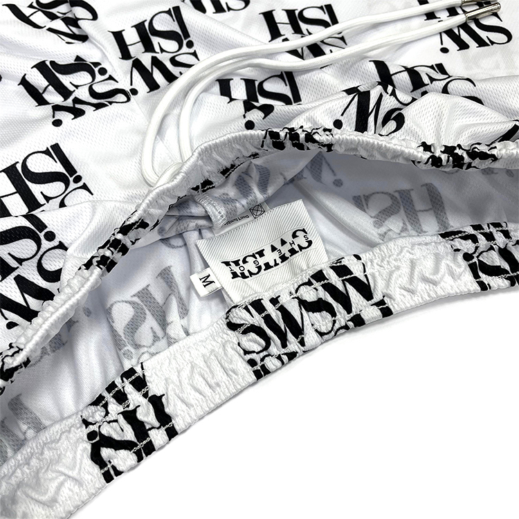 Classic Women Letter Mesh Sports Shorts