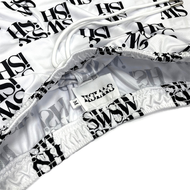 Classic Women Letter Mesh Sports Shorts