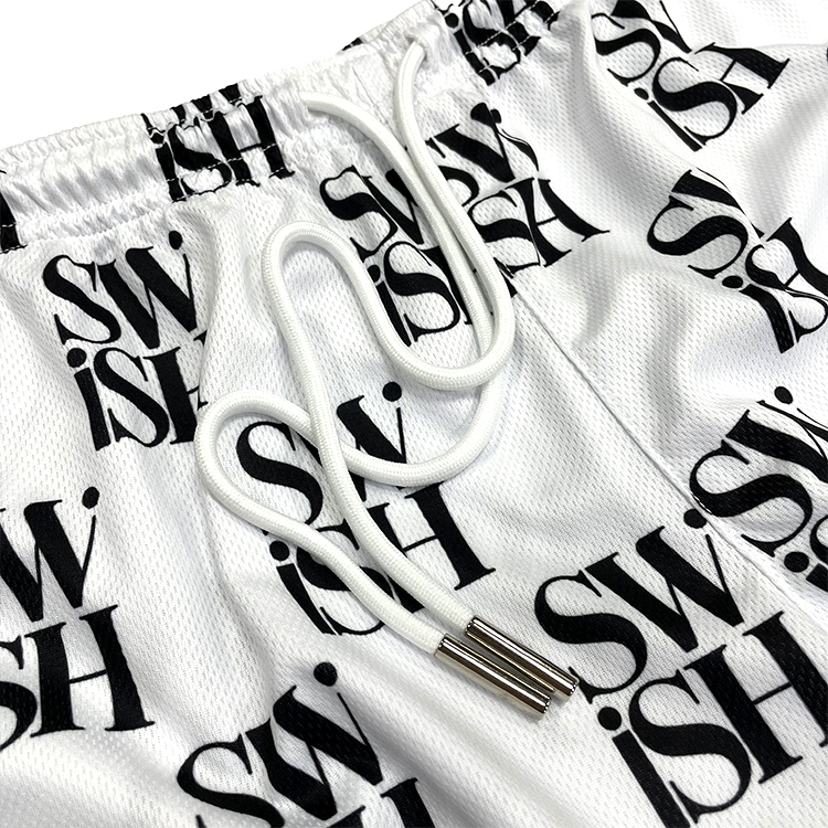 Classic Women Letter Mesh Sports Shorts