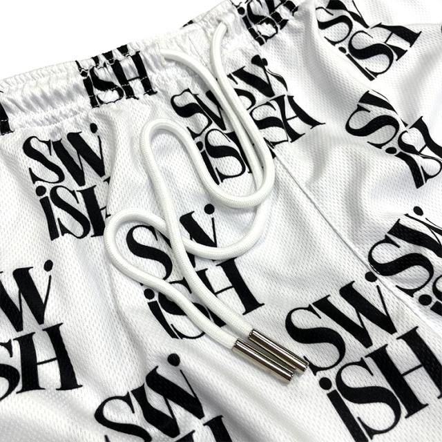 Classic Women Letter Mesh Sports Shorts