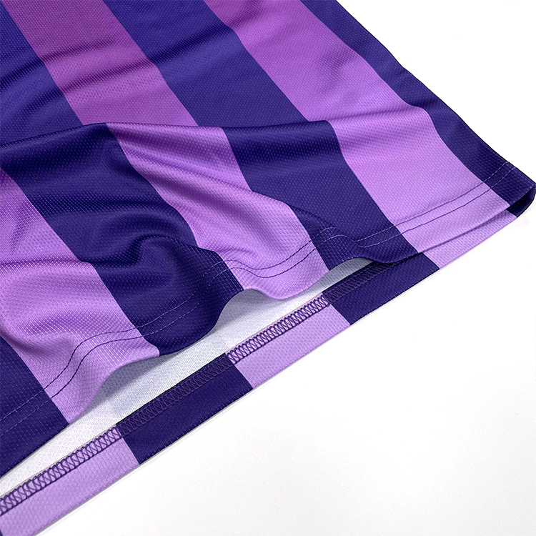 Sublimated Purple Stripe Street Style Football Shirt