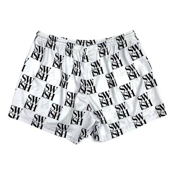 Classic Women Letter Mesh Sports Shorts