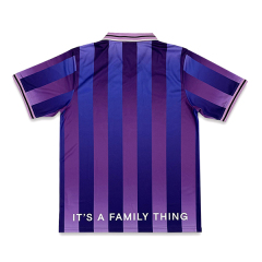 Sublimated Purple Stripe Street Style Football Shirt