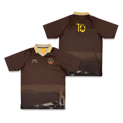 Custom Embroidery Sublimation V-Style Polo Collar Football Jersey