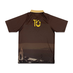 Custom Embroidery Sublimation V-Style Polo Collar Football Jersey