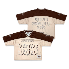 Custom Oversized Sublimation Embroidery Boxy Football Jersey