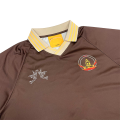 Custom Embroidery Sublimation V-Style Polo Collar Football Jersey
