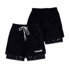 Sublimation Patchwork Heat Pressed (With lining) Fashion Sports Shorts