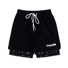 Sublimation Patchwork Heat Pressed (With lining) Fashion Sports Shorts