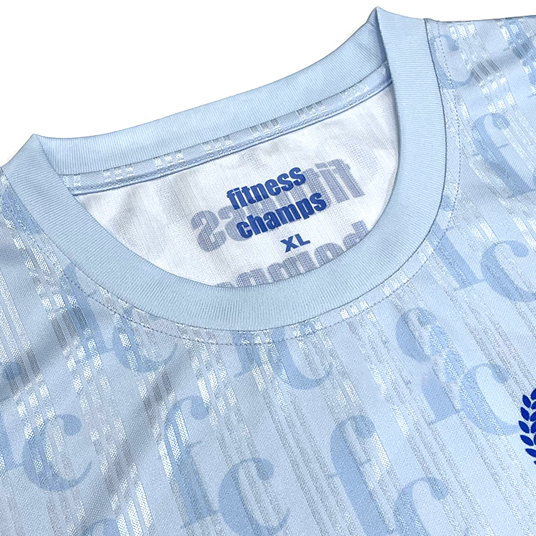 Sublimation Blue Design Printing Soccer Shirts