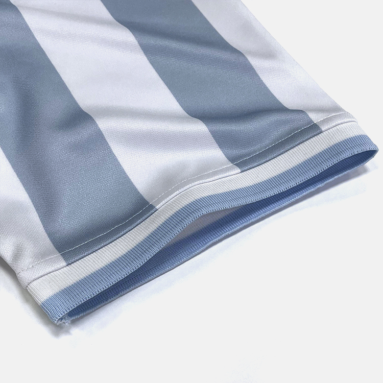 High Quality Vintage Striped Football Jersey with Embroidery & Sublimation
