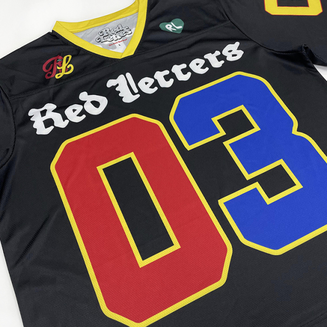 Black Mesh Fashion Fans Boxy Fit American Football Jersey