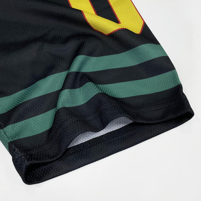 Black Mesh Fashion Fans Boxy Fit American Football Jersey