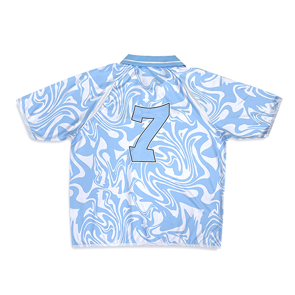 Street Style Blue Sublimation Embroidery Football Jersey
