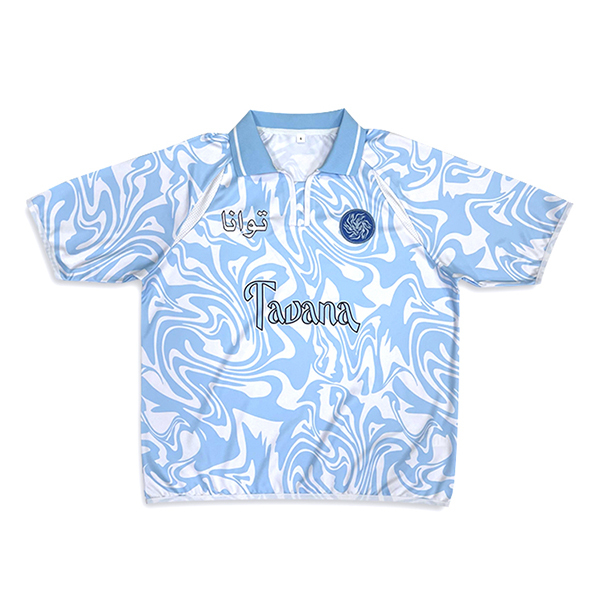 Street Style Blue Sublimation Embroidery Football Jersey