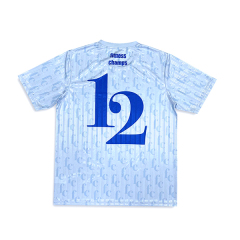 Sublimation Blue Design Printing Soccer Shirts