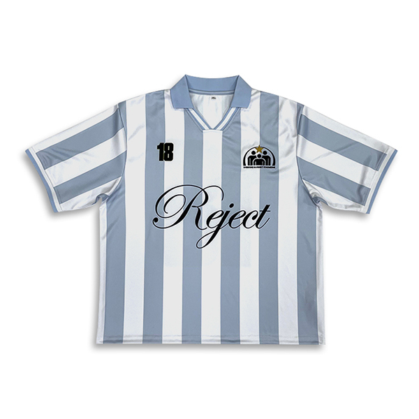 High Quality Vintage Striped Football Jersey with Embroidery & Sublimation