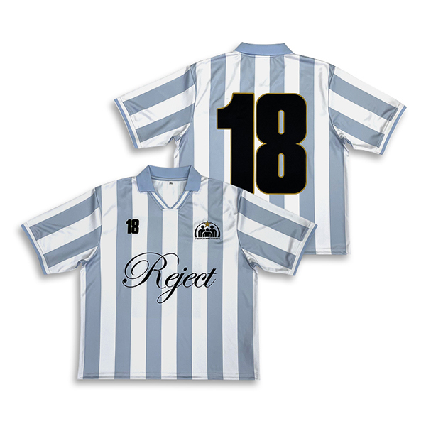 High Quality Vintage Striped Football Jersey with Embroidery & Sublimation