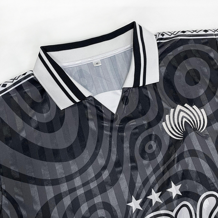 Custom Retro Soccer Jersey with Sublimation Print and Embroidered Logo