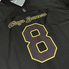 Custom Classic Black Mesh Sublimation American Football Shirts