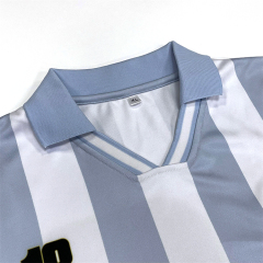 High Quality Vintage Striped Football Jersey with Embroidery & Sublimation