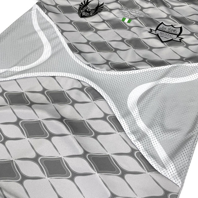 Grey Custom Design Soccer Jersey with Embroidery Logo
