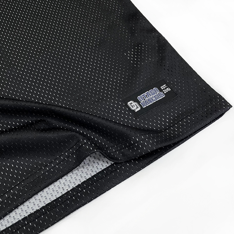 Custom Classic Black Mesh Sublimation American Football Shirts
