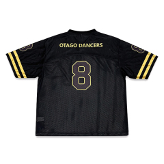 Custom Classic Black Mesh Sublimation American Football Shirts