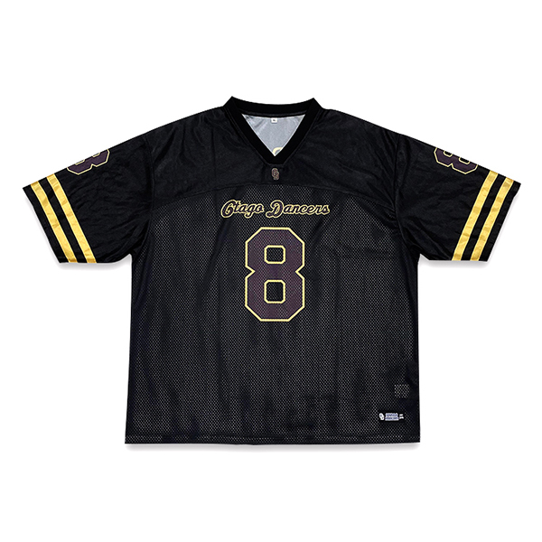 Custom Classic Black Mesh Sublimation American Football Shirts
