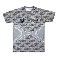 Grey Custom Design Soccer Jersey with Embroidery Logo