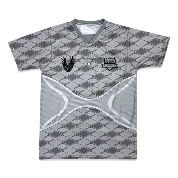 Grey Custom Design Soccer Jersey with Embroidery Logo