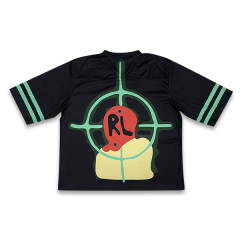 Custom Sublimation Black Mesh Streetwear American Fans Football Shirts