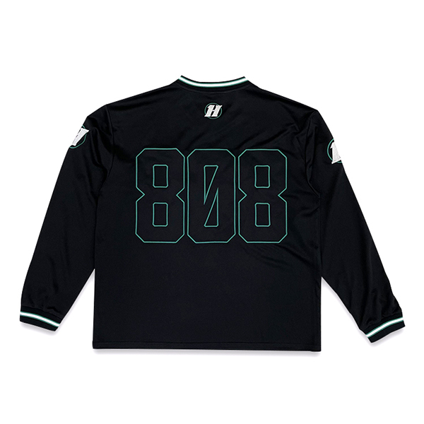 Custom StreetWear Embroidery Logo Patchwork Long Sleeves Football Jersey