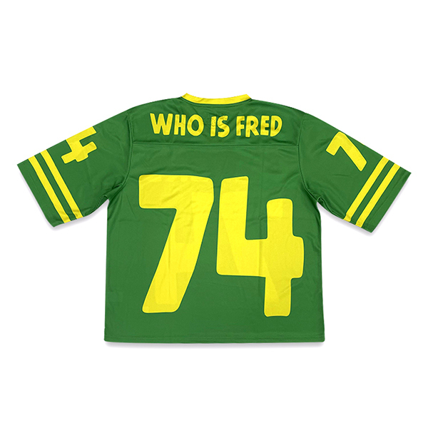 Custom Green Design Sublimation Mesh Boxy Fans American Football Shirts