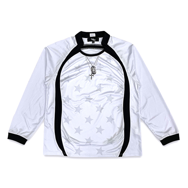 Custom White Retro Long Sleeve Soccer Shirts