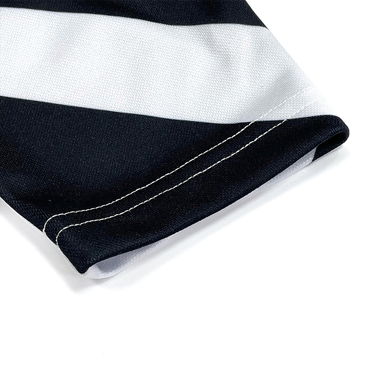 Black Withe Sublimation Embroidery Long Sleeves Football Jersey