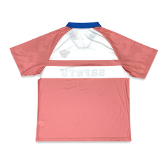 Fashion Streetwear Pink Printing Design Breathable Fabric Football Shirts