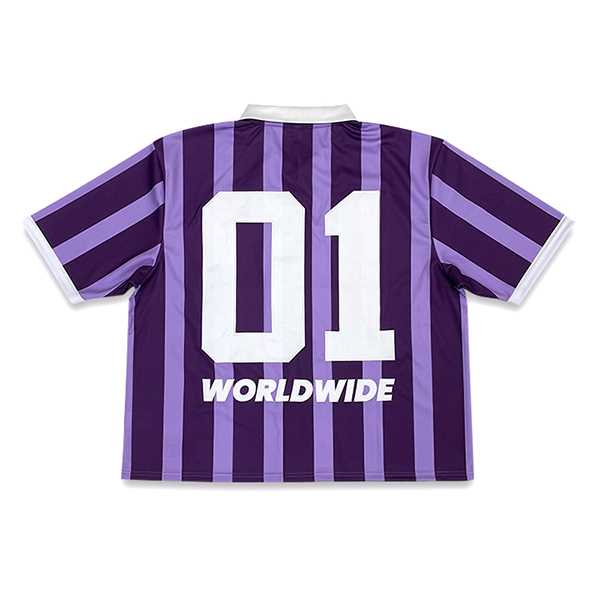 Sublimation Striped Embroidery Oversized Retro Football Jersey