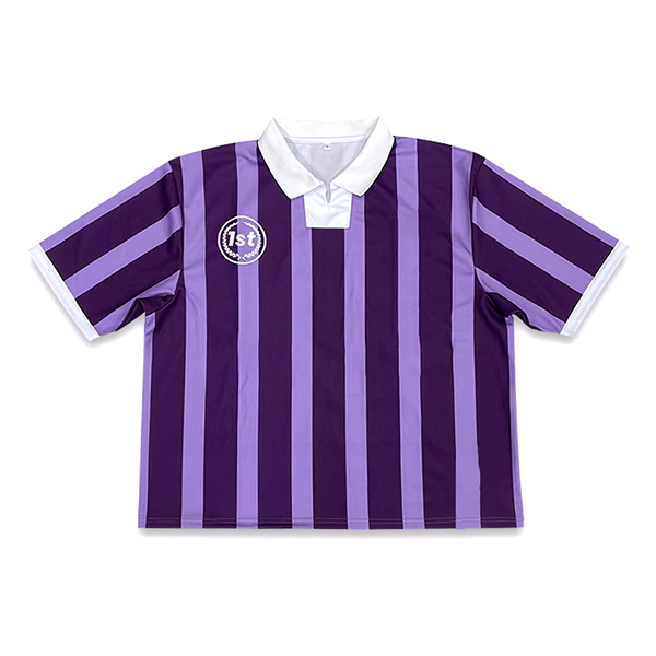 Sublimation Striped Embroidery Oversized Retro Football Jersey