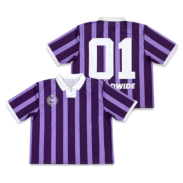 Sublimation Striped Embroidery Oversized Retro Football Jersey