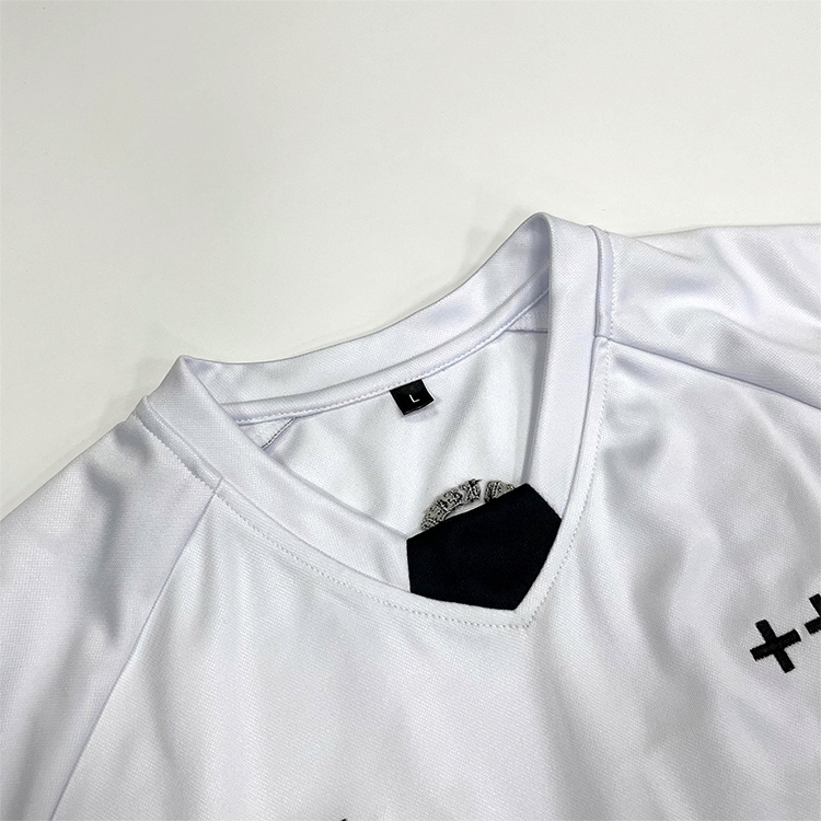 Black Withe Sublimation Embroidery Long Sleeves Football Jersey