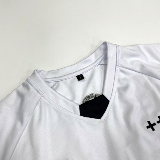 Black Withe Sublimation Embroidery Long Sleeves Football Jersey