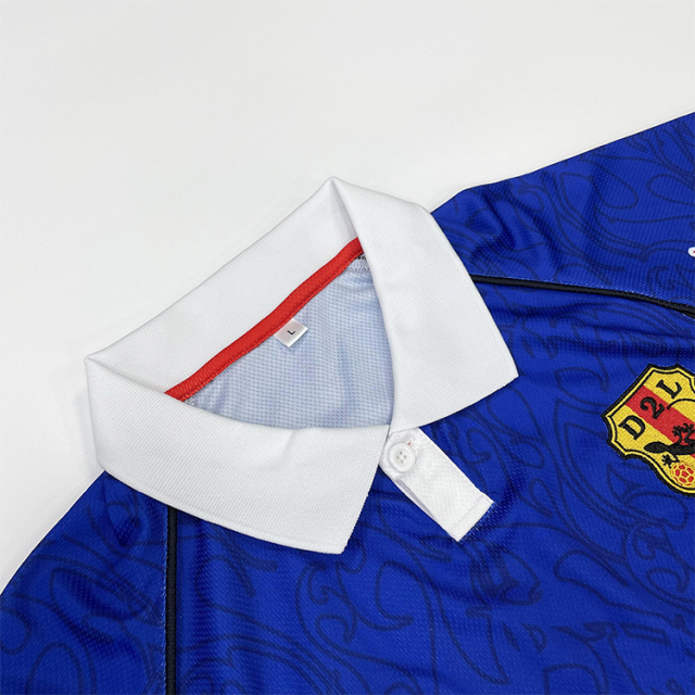 Sublimation Soccer Shirts Rib Polo Design Blue Football Jersey